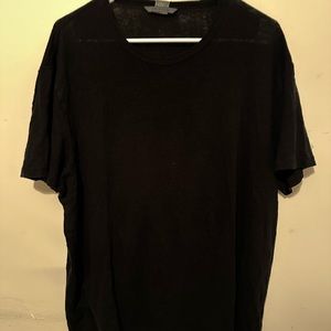 John Varvatos Linen T-shirt Men’s Large Black TEE